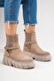 Harvolime Women's Genuine Leather Boots Mink Suede - 6
