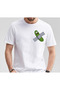 Fun Taped Pickle Character Printed 100% Cotton Regular Fit Black/White Men's T-Shirt Dtf T-Shirt - 2