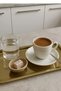 2 Pieces Gold Wide Rectangular Metal Presentation Tray 33X18 cm – Flat Tea Coffee Dessert Serving Tray Set - 5