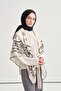 Riva Desen Norena Wool Shoulder Shawl Ecru - 4