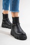 Harvolime Women's Genuine Leather Boots Black - 7