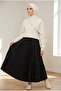 Women's Fluid Leather Look Pleated Maxi Skirt - 4
