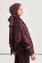 Medina Desen Norena Wool Shoulder Shawl Burgundy - 3