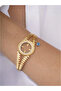 Stainless Steel Evil Eye Beaded Tura Handcuff Bracelet - 6