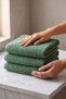 Khaki Natural Colored 3-Piece 100% Cotton Towel Set 50X90 - 2