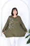 Women's Stone Printed Plus Size Tunic - 3