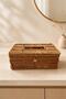 Stylish Napkin Holder Box - Rattan Rectangular Napkin Holder with Lid - 2