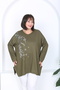 Women's Stone Printed Plus Size Tunic - 4