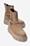 Harvolime Women's Genuine Leather Boots Mink Suede