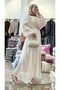 Women's Hijab Evening Dress with Balloon Sleeves, Shiny Textured Lining, for Wedding and Engagement Events - 5