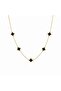 Mini Clover Model Women's Stainless Steel Necklace - Does Not Tarnish Double-Sided - 3