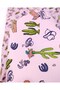 Pink with Colorful Patterned Elastane Stretch Cotton Satin Woven Fabric for Dresses & Skirts Width: 14 - 4
