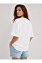 Women's Oversize White Bikini Graphic Printed T-Shirt - 5