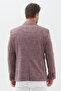 Pessina Men's Burgundy Mono Collar Plaid Slim Fit Polyviscon Fabric Sports Blazer Jacket - 8