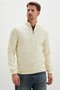 Ribbed Stand Collar Half Zipper Sweatshirt - 4