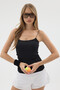 Women's 2-Piece Economical Pack Long Crop Tank Top with String Straps - 2