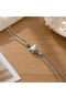 316L Stainless Steel Butterfly Figured Women's Bracelet Double Chain Stylish Design - 3