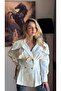 Cape Collar Gold Button Detailed Shirt - 2