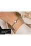 316L Stainless Steel Look Round Detailed Double Chain Women's Bracelet
