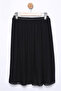 Black Gülseli Pleated Hijab Underskirt with Elastic Waist - 5