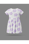 Printed Round Neck Dress - 4