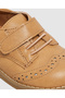 Plain Velcro Round Toe Oxford Shoe - 5
