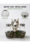 White Tiger Figured Salt and Pepper Shaker Set of 2 with Glass Containers, Decorative Kitchen and Tableware Product, Gift - 4