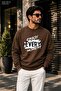 Men's Enjoy Every Moment Typography Printed Cycling Round Neck Casual Sweatshirt