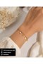 316L Stainless Steel Gold White Figure Detailed Elegant Women's Bracelet