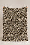 Gold Leopard Patterned Multi-Purpose Fleece Blanket & Coverlet