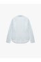 Comfortable Fit Cotton Poplin Long Sleeve Classic Collar Buttoned Striped Double-Breasted Shirt - 6