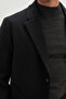 Buttoned Double-Breasted Collar Long Cashmere Coat - 7