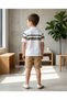 Striped Polo Collar T-Shirt - 2