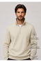 Runi Basic Regular Fit Cotton Winter Sweatshirt Beige