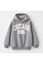 3 Yarn Combed Cotton Chicago 1986 Printed Unisex Children's Hooded Sweat Wq4