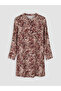Lcw Grace Brown Judge Collar Patterned Women's Tunic - 5
