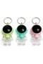 Set of 3 Lighted Astronaut Keychains - Figurine with Transparent Body, Bag Ornament and Accessory - 2