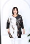 Women's Lycra Viscose V-Neck Plus Size Tunic