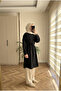 Women's Black Belted Long Tunic 100 cm