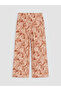 Lcw Grace Beige Patterned Women's Trousers with Elastic Waist - 7