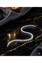 Women's Zircon Stone Waterway Bracelet Silver Color Sparkling Tennis Bracelet (14 cm + Extension) - 3