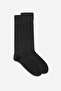 Men's Bamboo Single Long Socks Anthracite - 2