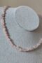 Certified Pink Quartz Amorphous Natural Stone Necklace - 2