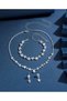 Zircon Stone Ivy Model Bridal Jewelry Set - Waterway Necklace Earrings Bracelet Wedding Evening Dress Set - 5
