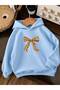 3 Yarn Combed Cotton Ribbon Printed Unisex Children's Hooded Sweat Ww3
