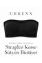 Strapless Bustier Bra Corset - Gathering, Anti-Slip, Low-Cut Seamless (Without Pads)