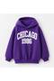 3 Yarn Combed Cotton Chicago 1986 Printed Unisex Children's Hooded Sweat Wq4