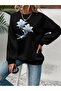Women's Printed Crew Neck Comfortable Fit Sweatshirt