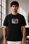 Unisex Oversize One Piece Monkey D. Luffy and Roronoa Zoro Embroidered Anime T-Shirt 100% Cotton