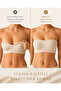 Strapless Bra Bustier Corset - Non-Slip, Gathering, Low-Cut Seamless (with Pad) - 4